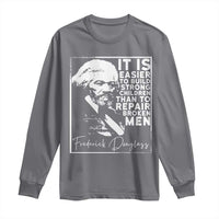 Frederick Douglass Quote Long Sleeve Shirt Black History Month - Wonder Print Shop