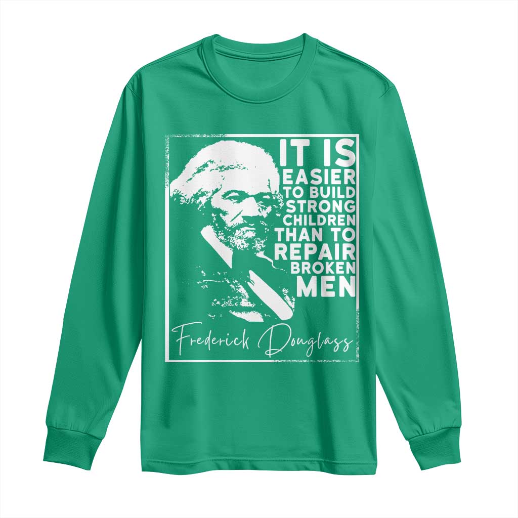 Frederick Douglass Quote Long Sleeve Shirt Black History Month - Wonder Print Shop