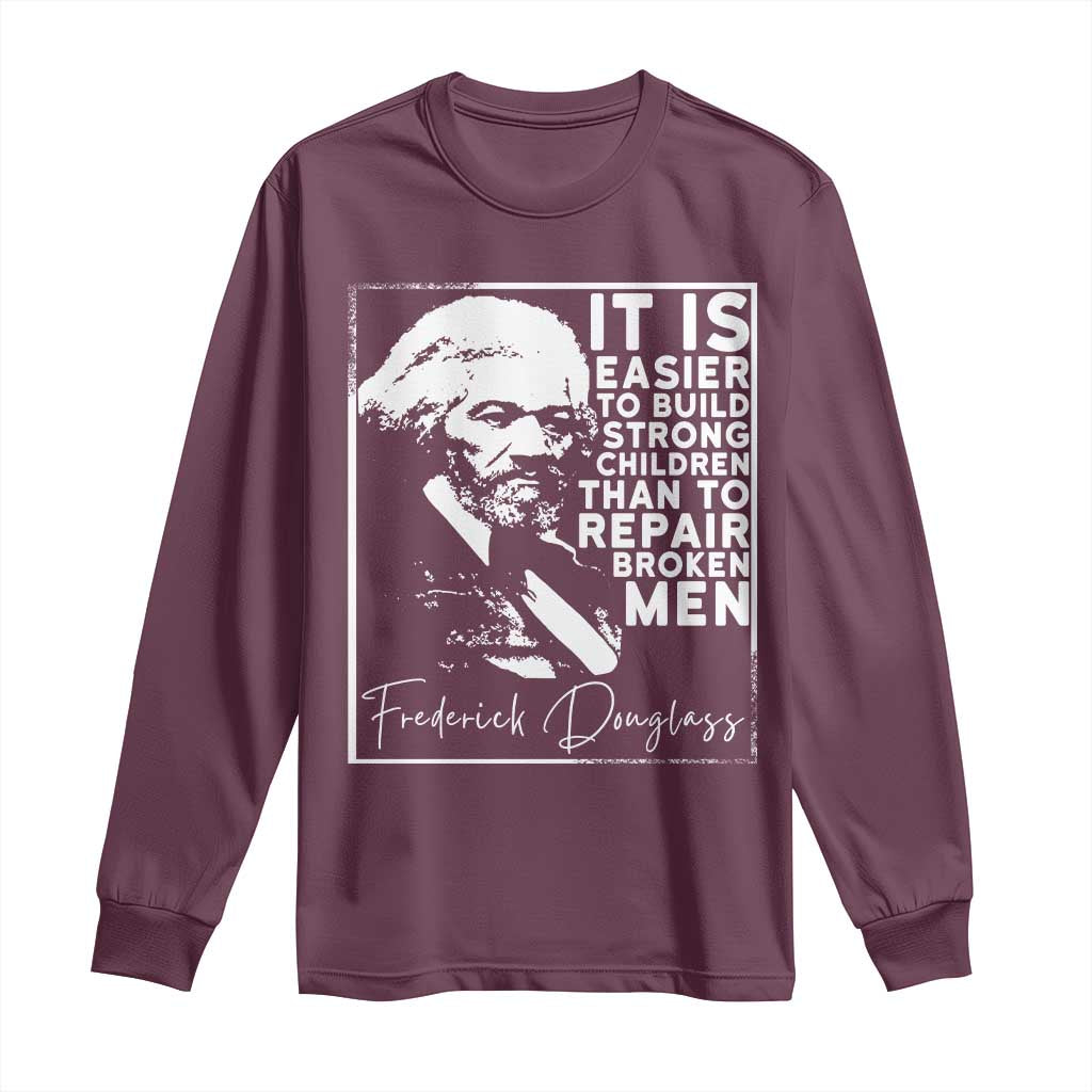 Frederick Douglass Quote Long Sleeve Shirt Black History Month - Wonder Print Shop