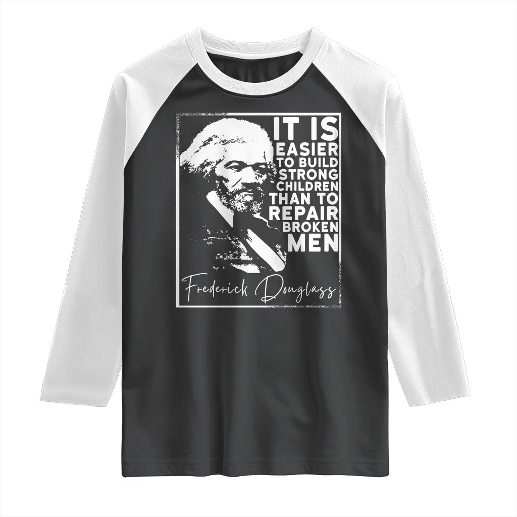Frederick Douglass Quote Raglan Shirt Black History Month - Wonder Print Shop