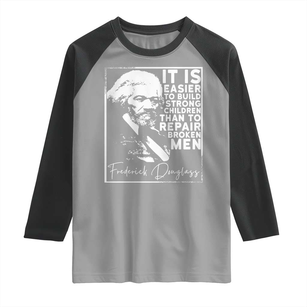 Frederick Douglass Quote Raglan Shirt Black History Month - Wonder Print Shop