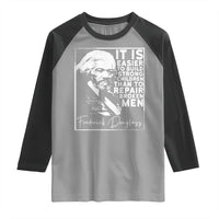 Frederick Douglass Quote Raglan Shirt Black History Month - Wonder Print Shop