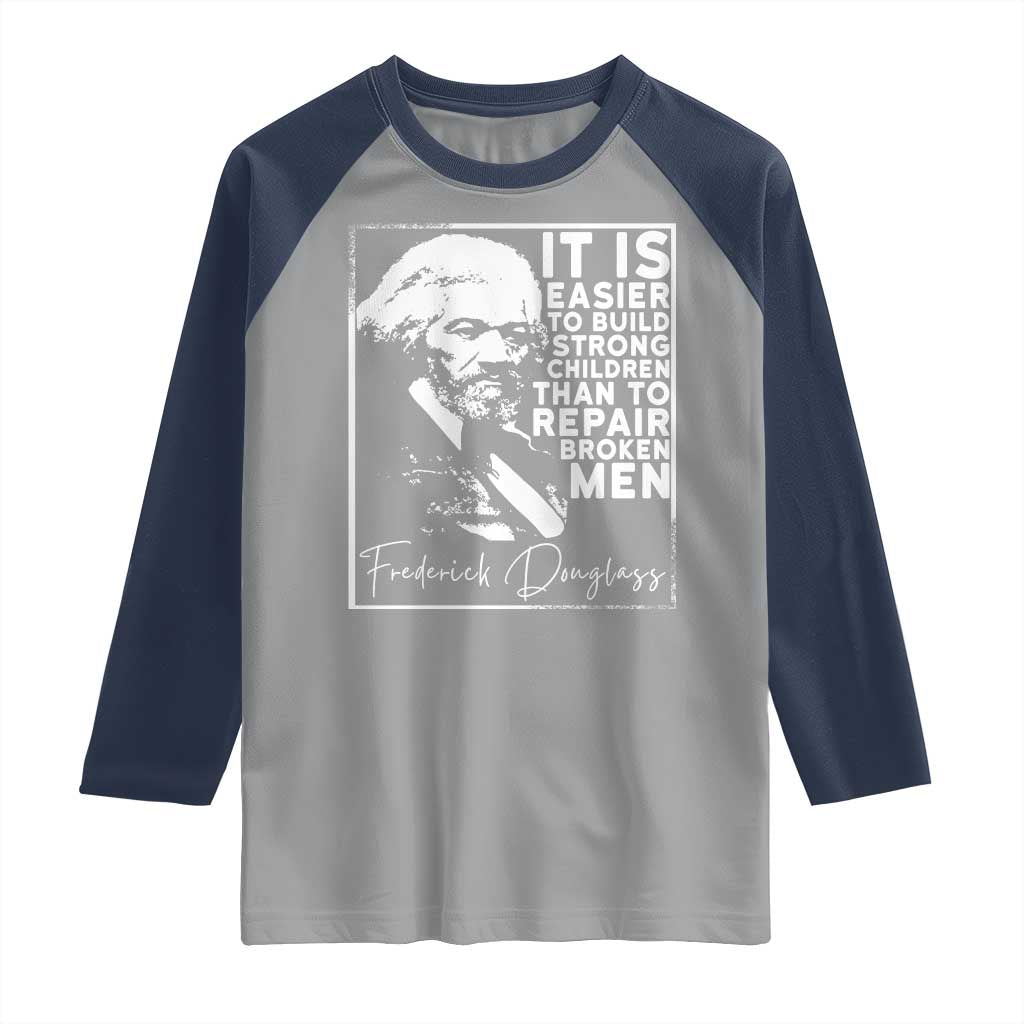 Frederick Douglass Quote Raglan Shirt Black History Month - Wonder Print Shop
