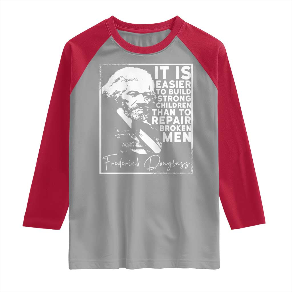 Frederick Douglass Quote Raglan Shirt Black History Month - Wonder Print Shop