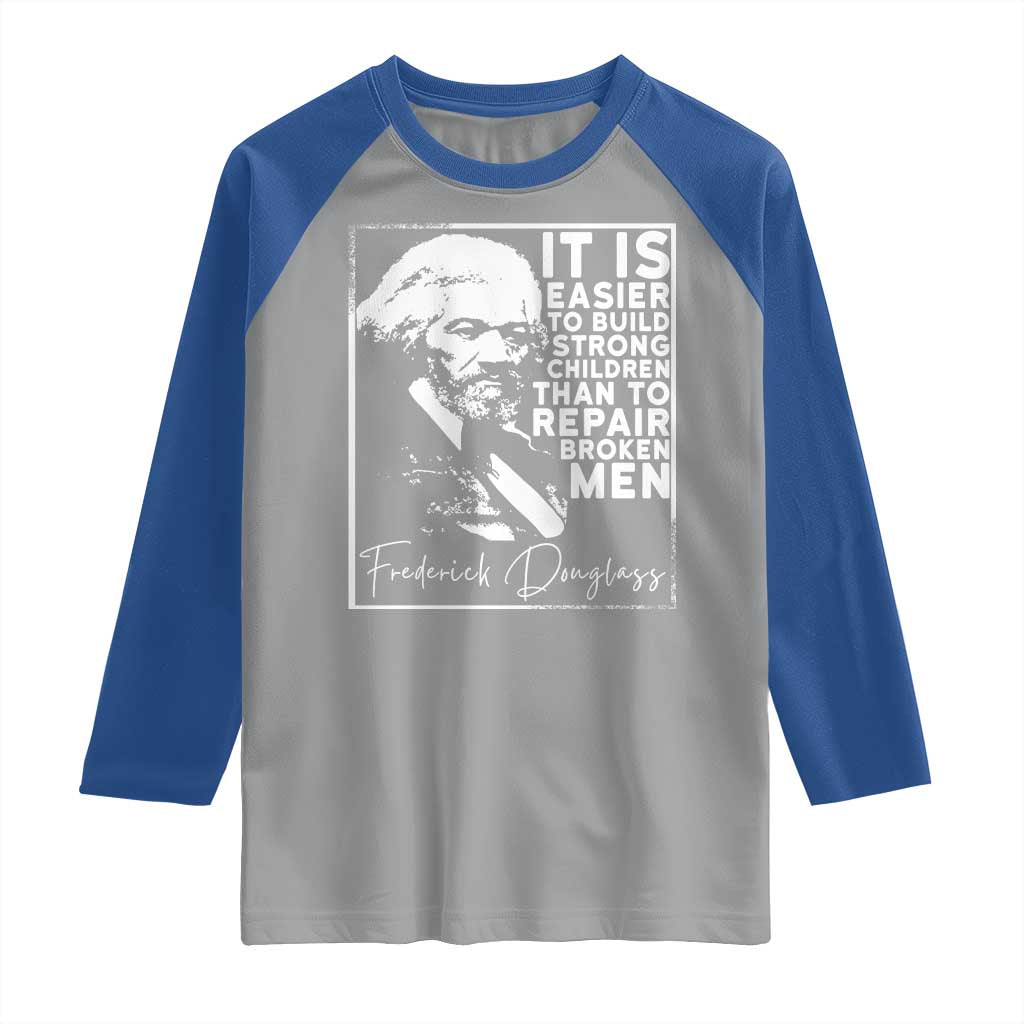 Frederick Douglass Quote Raglan Shirt Black History Month - Wonder Print Shop