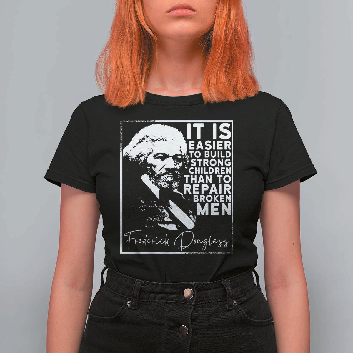 Frederick Douglass Quote T Shirt For Women Black History Month - Wonder Print Shop