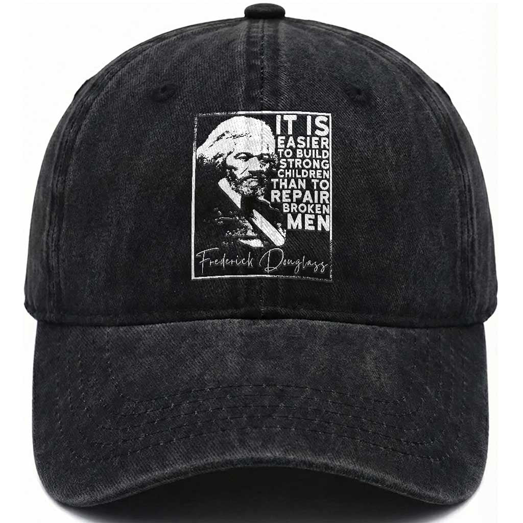 Frederick Douglass Quote Washed Cotton Baseball Cap Black History Month