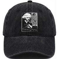 Frederick Douglass Quote Washed Cotton Baseball Cap Black History Month