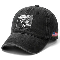 Frederick Douglass Quote Washed Cotton Baseball Cap Black History Month