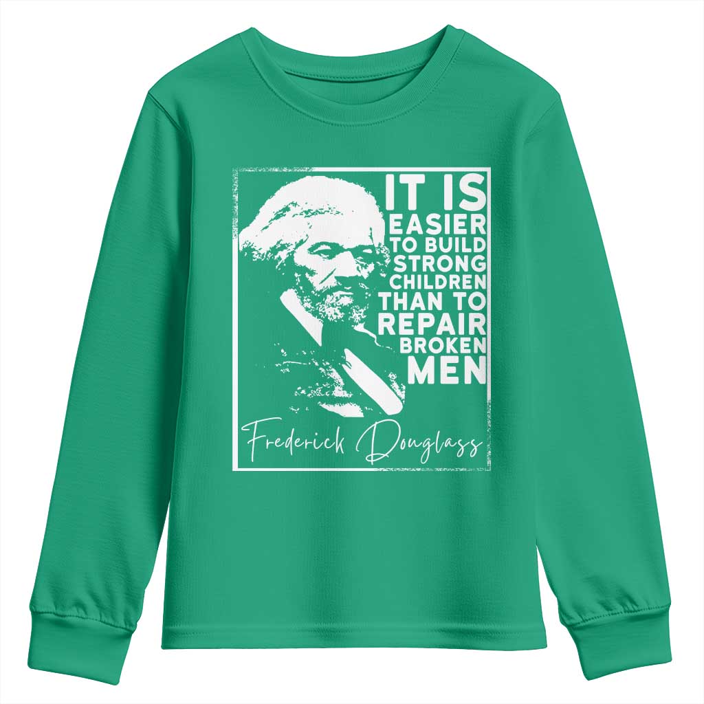 Frederick Douglass Quote Youth Sweatshirt Black History Month - Wonder Print Shop