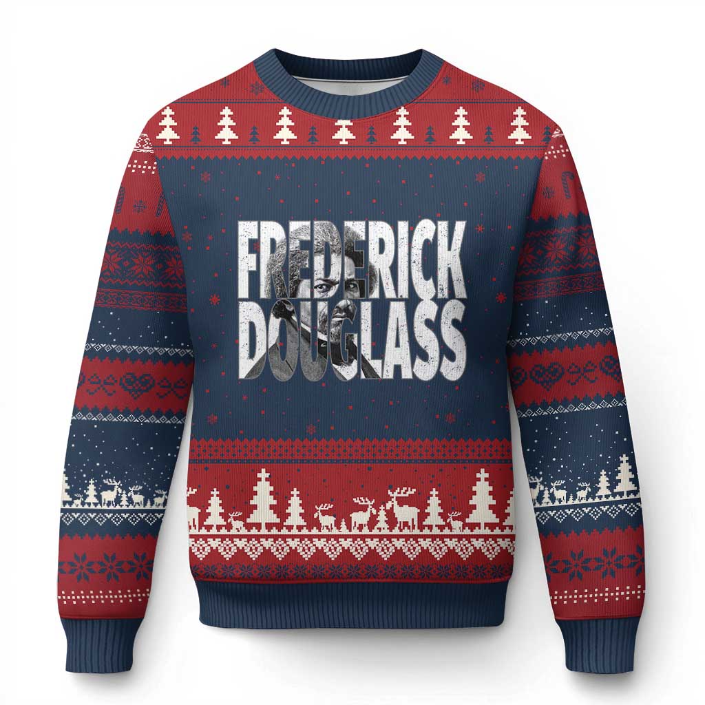 Frederick Douglass Ugly Christmas Sweater Black History Month - Wonder Print Shop