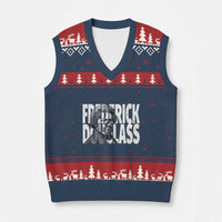 Frederick Douglass V-Neck Knit Sweater Vest Black History Month - Wonder Print Shop