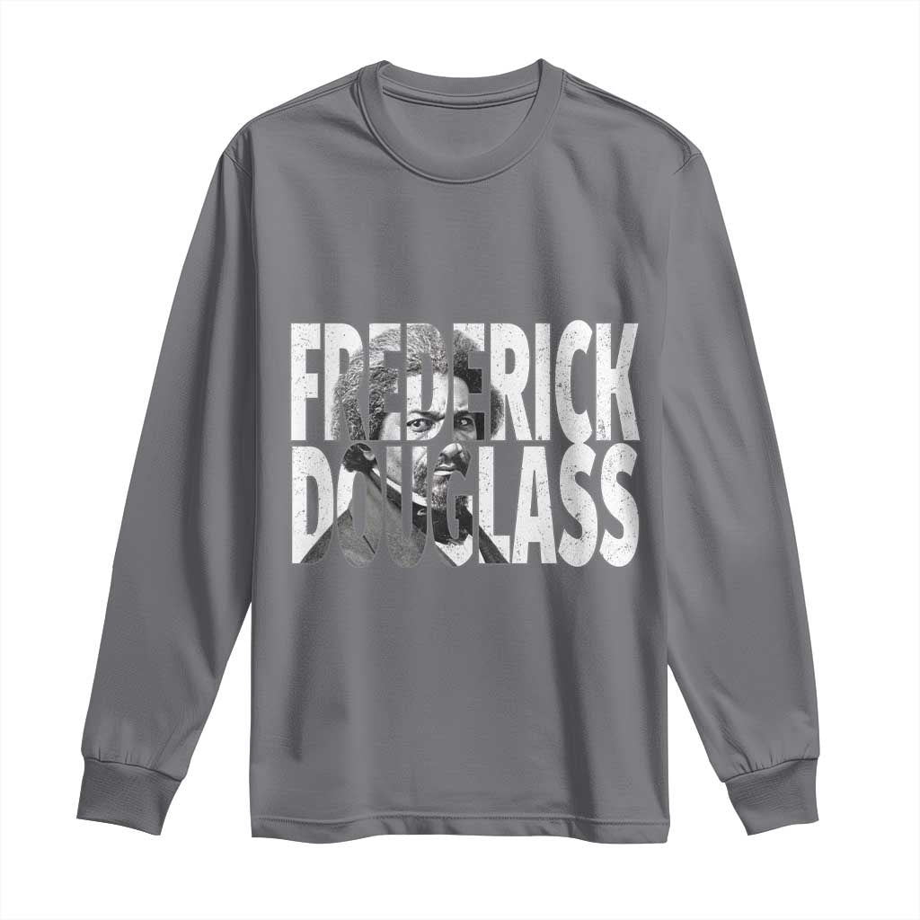 Frederick Douglass Long Sleeve Shirt Black History Month - Wonder Print Shop
