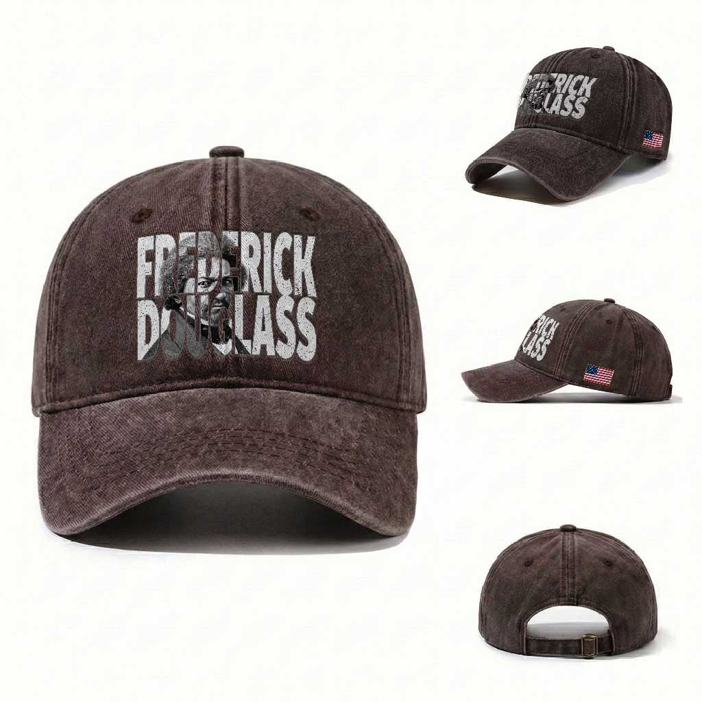 Frederick Douglass Washed Cotton Baseball Cap Black History Month