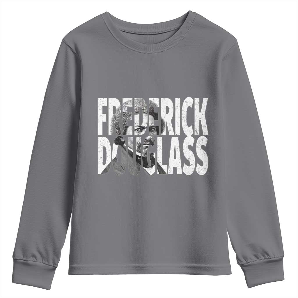 Frederick Douglass Youth Sweatshirt Black History Month - Wonder Print Shop