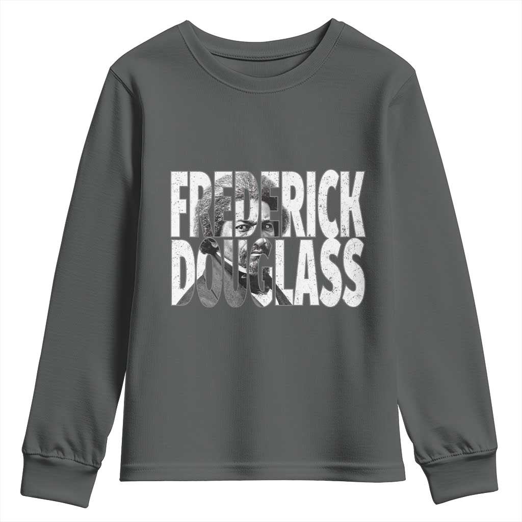 Frederick Douglass Youth Sweatshirt Black History Month - Wonder Print Shop