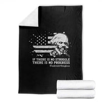 Frederick Douglass Quote Throw Blanket Is There Is No Struggle There Is No Progress - Wonder Print Shop