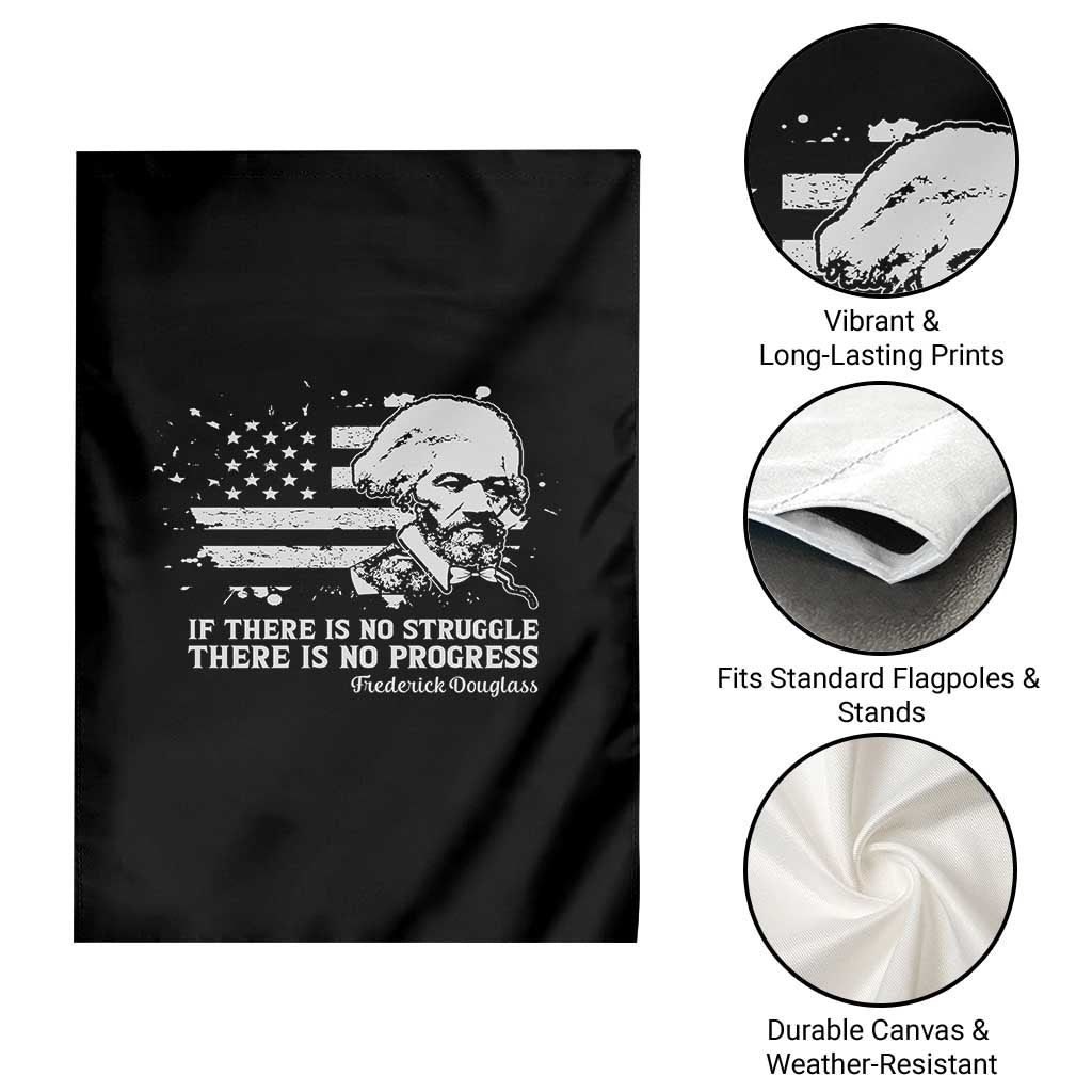 Frederick Douglass Quote Garden Flag Is There Is No Struggle There Is No Progress - Wonder Print Shop