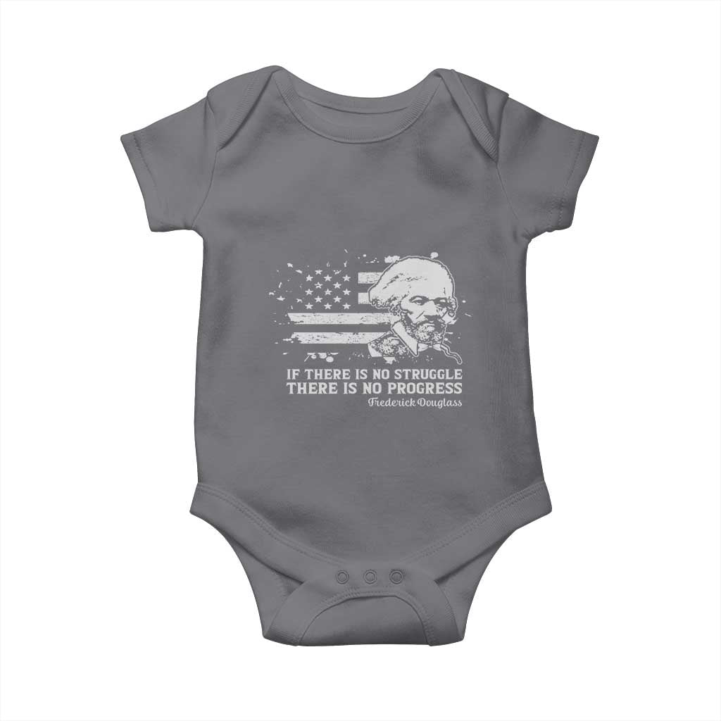 Frederick Douglass Quote Baby Onesie Is There Is No Struggle There Is No Progress - Wonder Print Shop