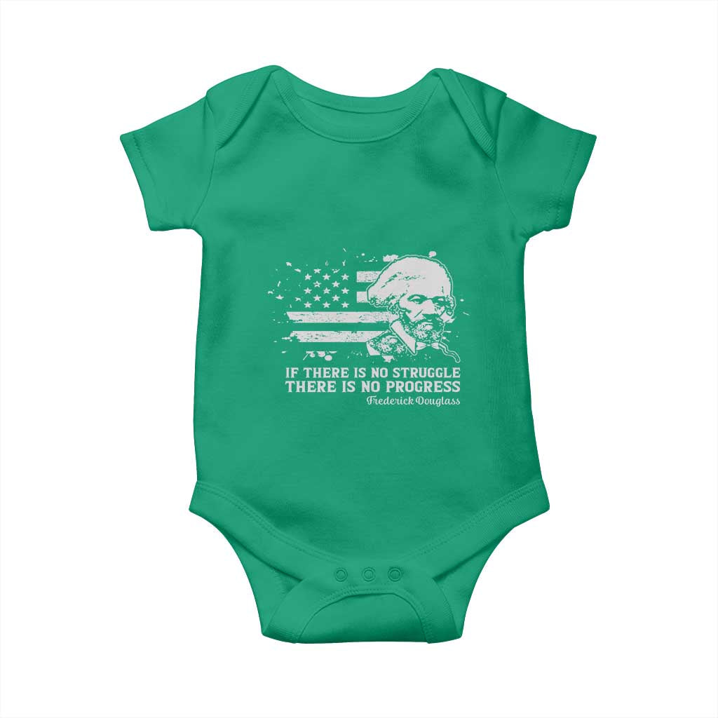 Frederick Douglass Quote Baby Onesie Is There Is No Struggle There Is No Progress - Wonder Print Shop