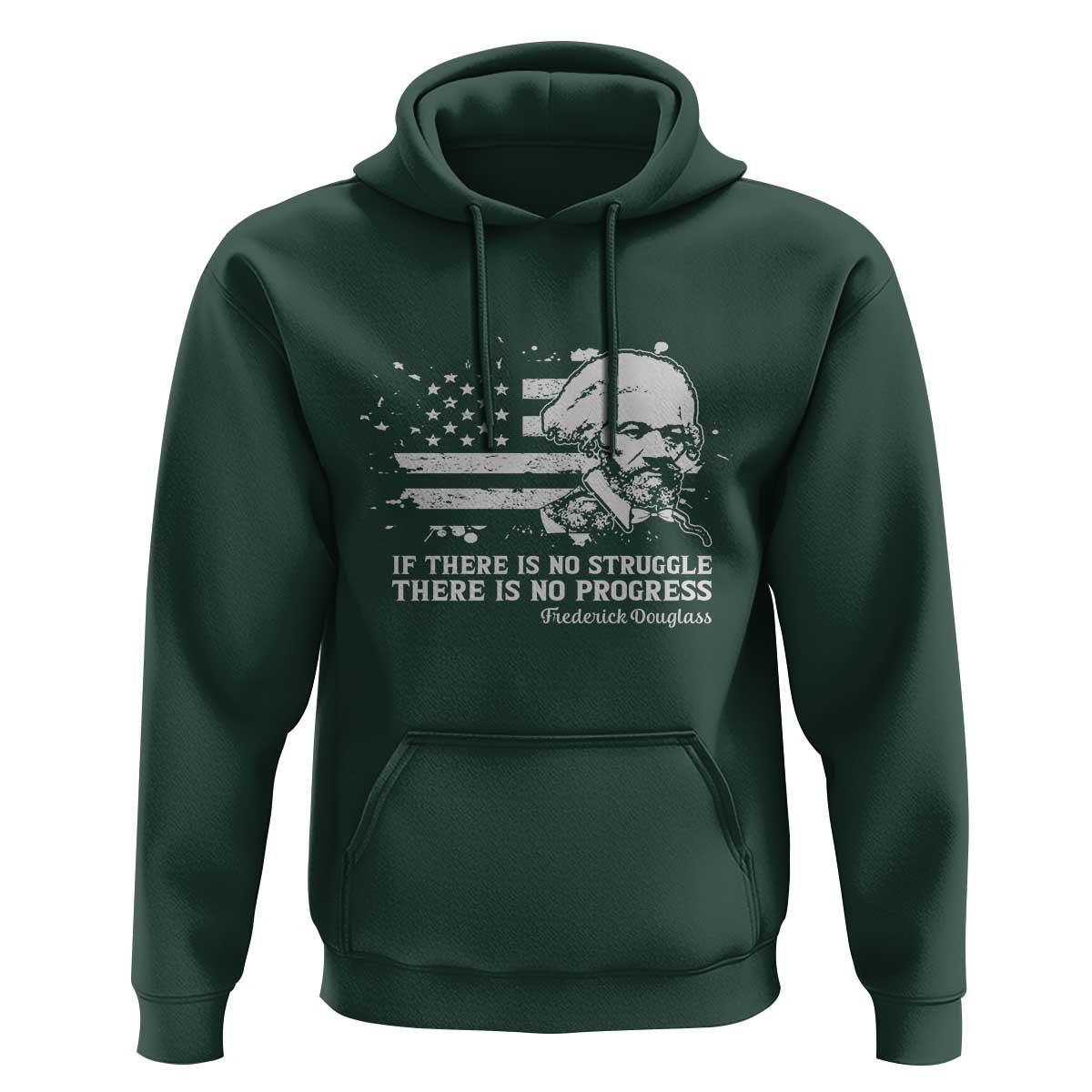 Frederick Douglass Quote Hoodie Is There Is No Struggle There Is No Progress - Wonder Print Shop