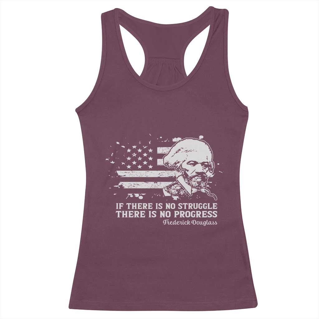 Frederick Douglass Quote Racerback Tank Top Is There Is No Struggle There Is No Progress - Wonder Print Shop
