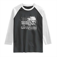 Frederick Douglass Quote Raglan Shirt Is There Is No Struggle There Is No Progress - Wonder Print Shop