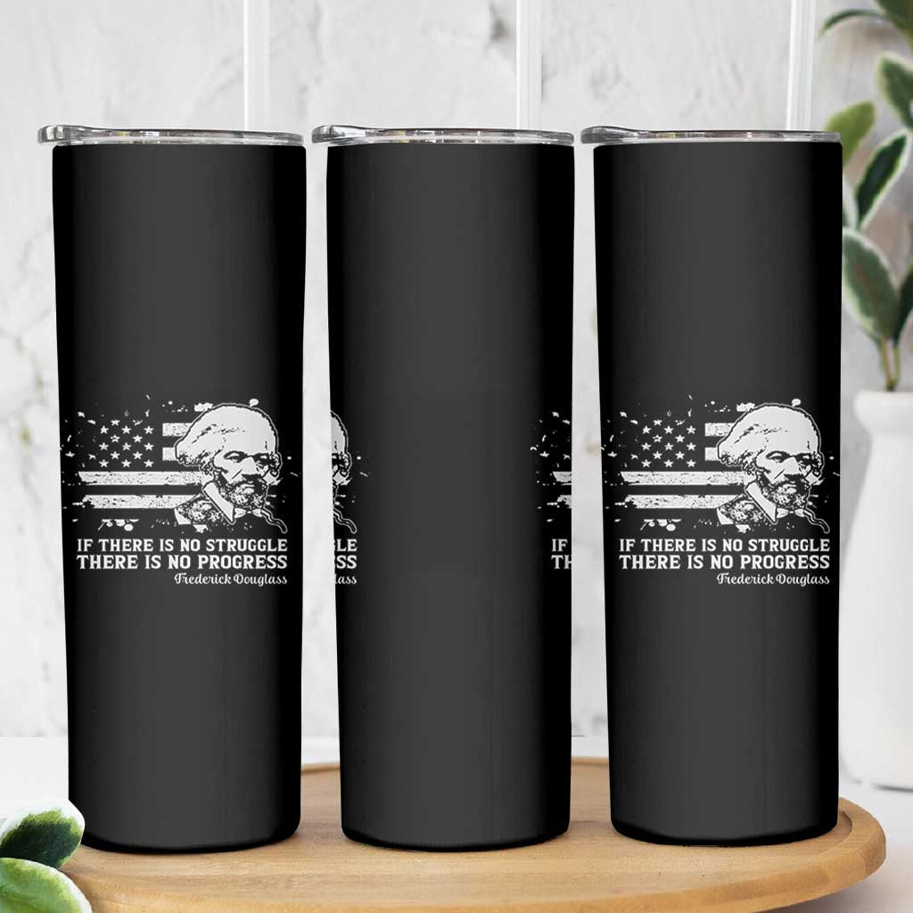 Frederick Douglass Quote Skinny Tumbler Is There Is No Struggle There Is No Progress - Wonder Print Shop