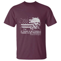 Frederick Douglass Quote T Shirt Is There Is No Struggle There Is No Progress - Wonder Print Shop