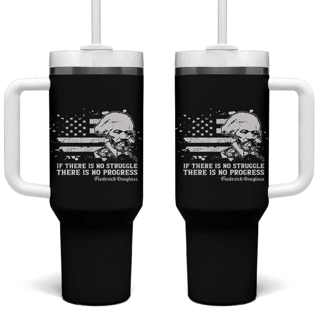 Frederick Douglass Quote Tumbler With Handle Is There Is No Struggle There Is No Progress - Wonder Print Shop