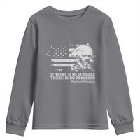 Frederick Douglass Quote Youth Sweatshirt Is There Is No Struggle There Is No Progress - Wonder Print Shop