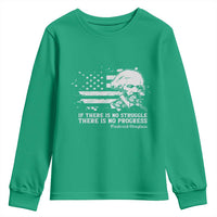 Frederick Douglass Quote Youth Sweatshirt Is There Is No Struggle There Is No Progress - Wonder Print Shop