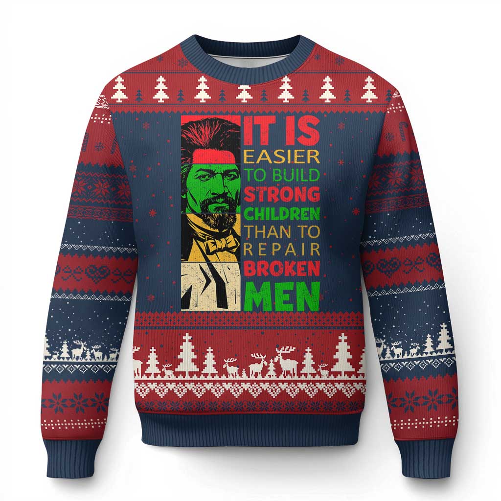 Frederick Douglass Pride Quote Ugly Christmas Sweater Black History Month - Wonder Print Shop
