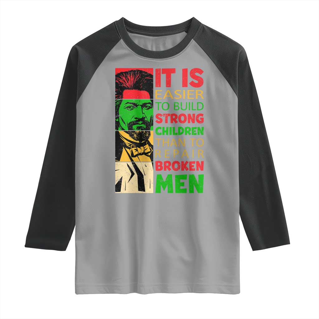 Frederick Douglass Pride Quote Raglan Shirt Black History Month - Wonder Print Shop