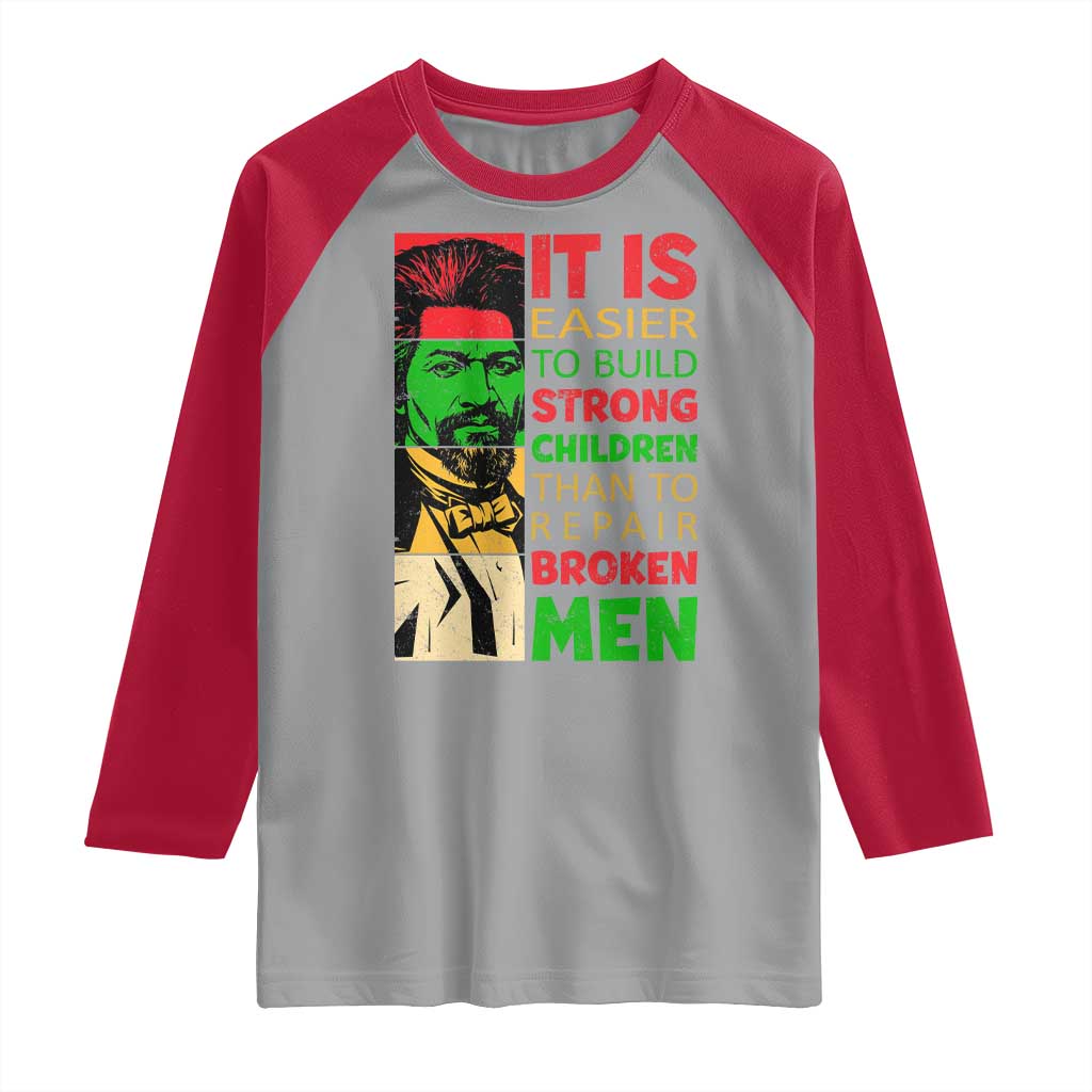 Frederick Douglass Pride Quote Raglan Shirt Black History Month - Wonder Print Shop