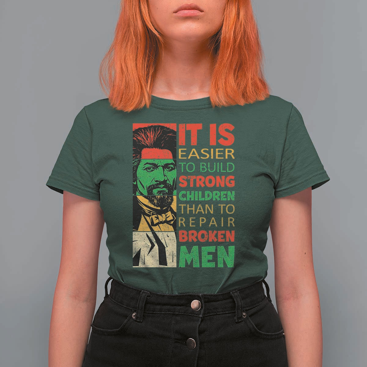 Frederick Douglass Pride Quote T Shirt For Women Black History Month - Wonder Print Shop