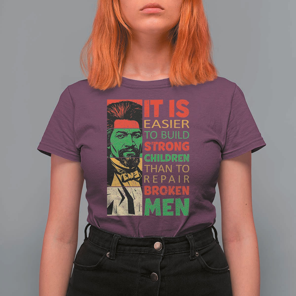 Frederick Douglass Pride Quote T Shirt For Women Black History Month - Wonder Print Shop