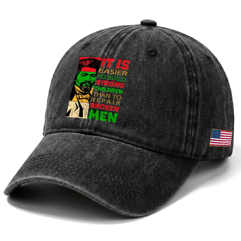 Frederick Douglass Pride Quote Washed Cotton Baseball Cap Black History Month