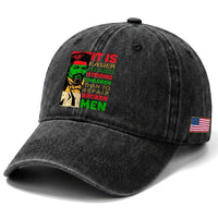 Frederick Douglass Pride Quote Washed Cotton Baseball Cap Black History Month