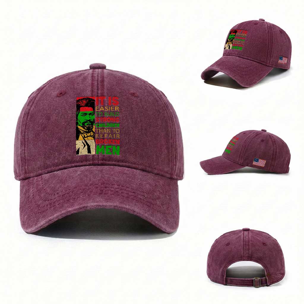 Frederick Douglass Pride Quote Washed Cotton Baseball Cap Black History Month
