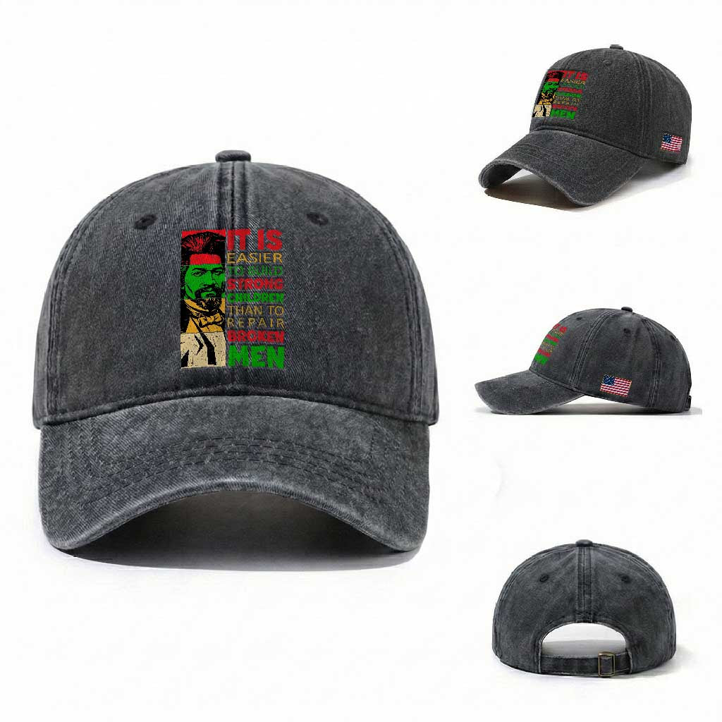 Frederick Douglass Pride Quote Washed Cotton Baseball Cap Black History Month