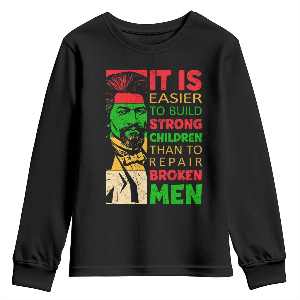 Frederick Douglass Pride Quote Youth Sweatshirt Black History Month - Wonder Print Shop