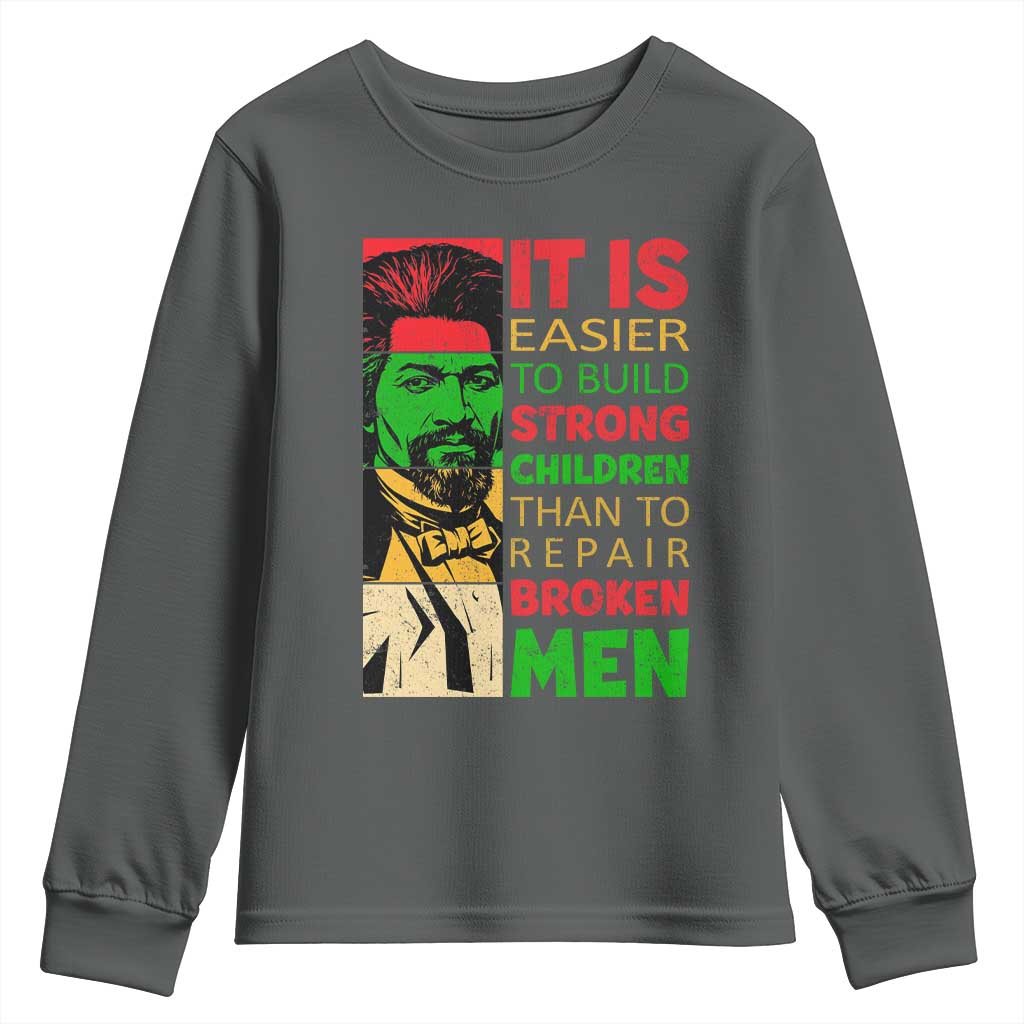 Frederick Douglass Pride Quote Youth Sweatshirt Black History Month - Wonder Print Shop