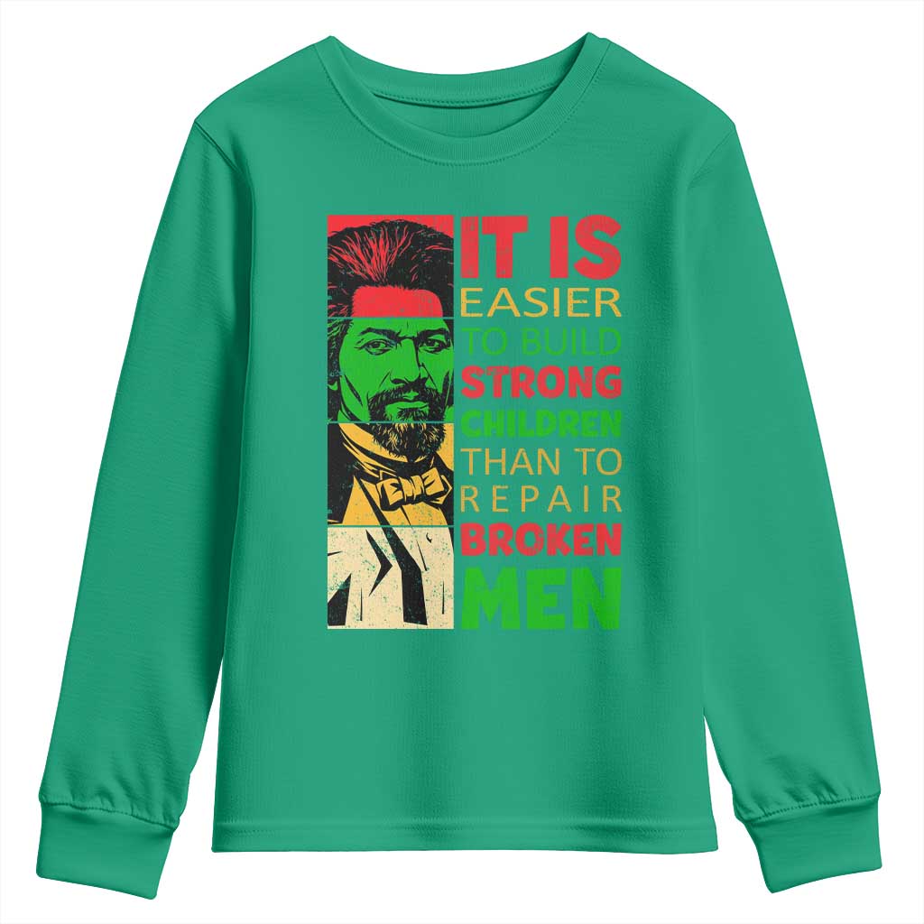 Frederick Douglass Pride Quote Youth Sweatshirt Black History Month - Wonder Print Shop
