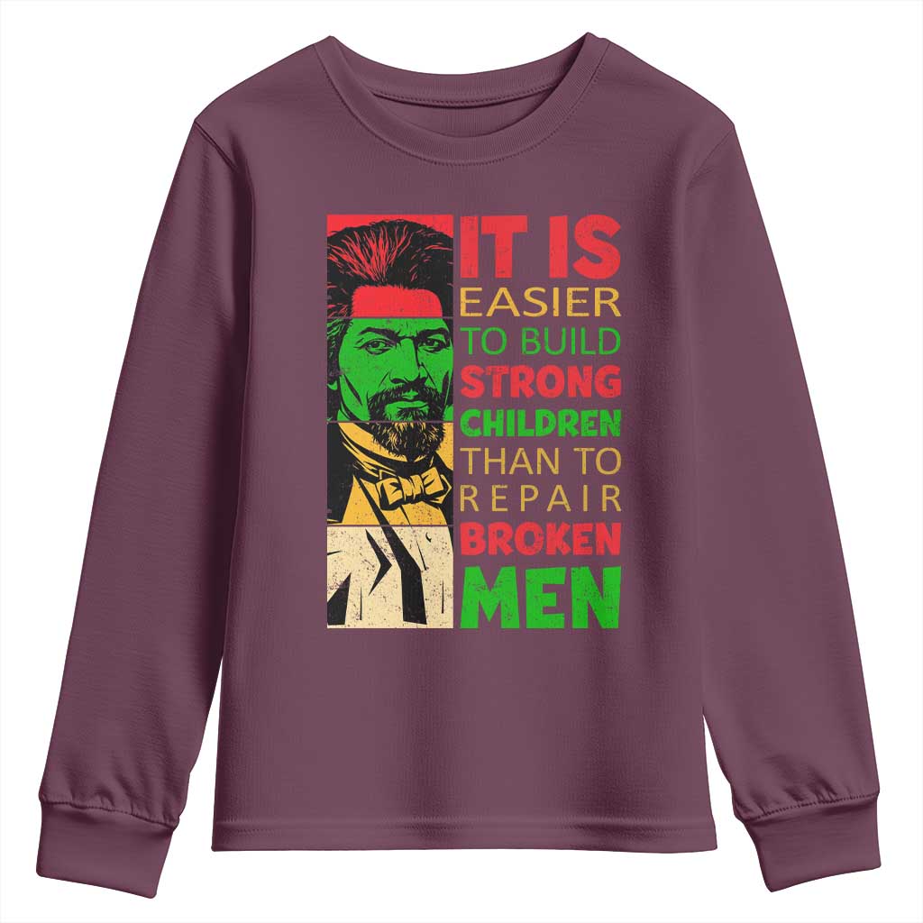 Frederick Douglass Pride Quote Youth Sweatshirt Black History Month - Wonder Print Shop