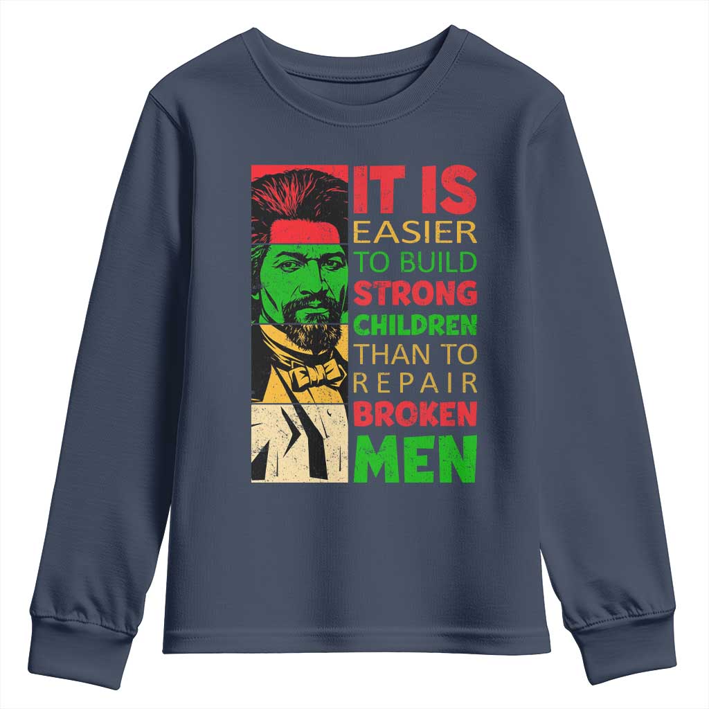 Frederick Douglass Pride Quote Youth Sweatshirt Black History Month - Wonder Print Shop
