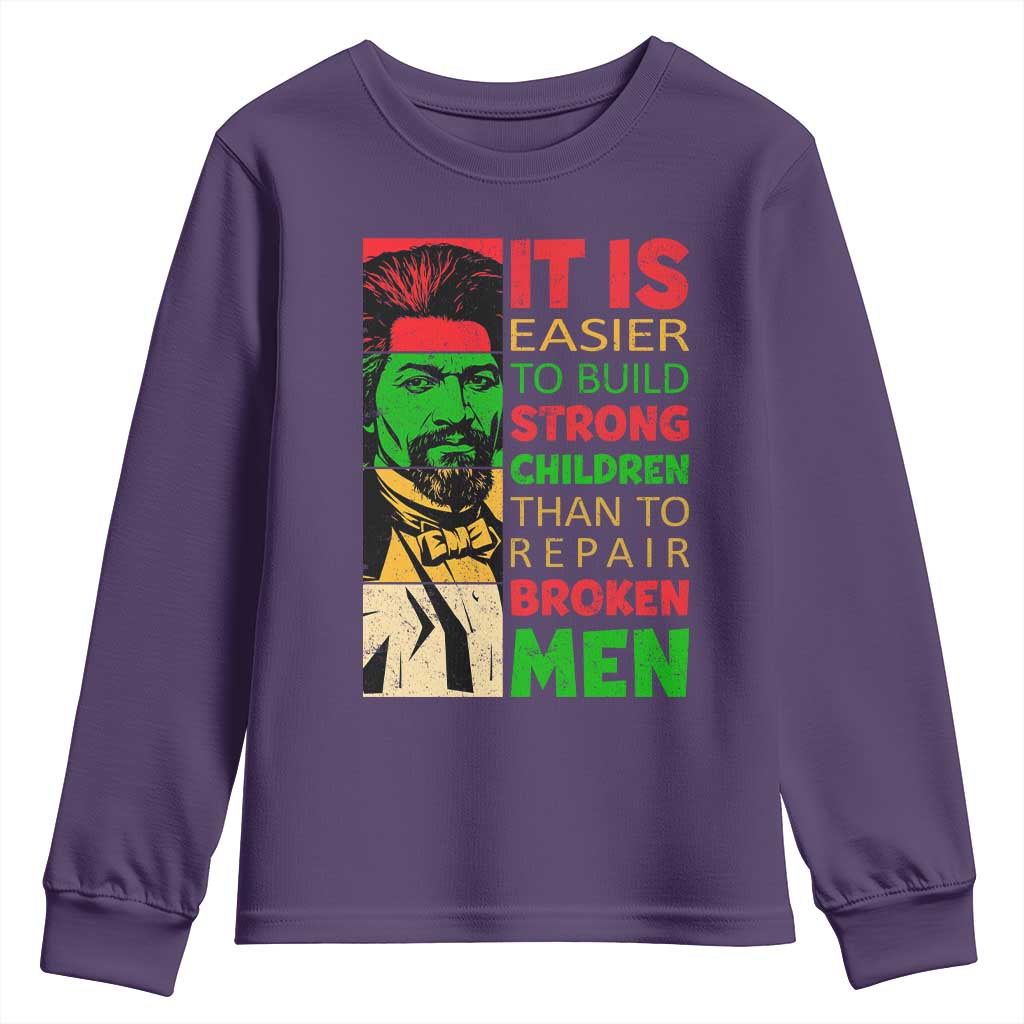 Frederick Douglass Pride Quote Youth Sweatshirt Black History Month - Wonder Print Shop