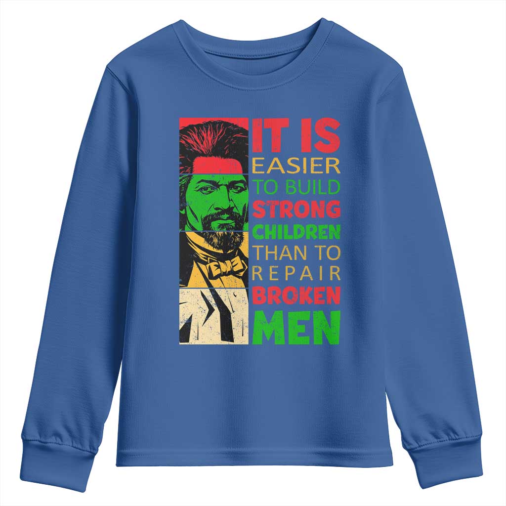Frederick Douglass Pride Quote Youth Sweatshirt Black History Month - Wonder Print Shop