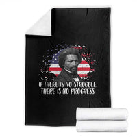 Frederick Douglass American Flag Throw Blanket Is There Is No Struggle There Is No Progress - Wonder Print Shop