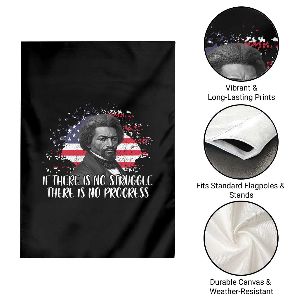 Frederick Douglass American Flag Garden Flag Is There Is No Struggle There Is No Progress - Wonder Print Shop